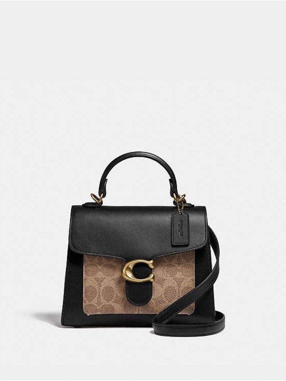 Coach Tabby Top Handle 20 In Signature Canvas Handbag Crossbody Gold Hardware